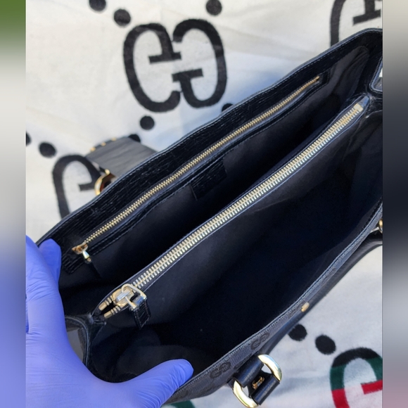 Authentic Vintage Gucci Black Small Tote - Picture 8 of 16